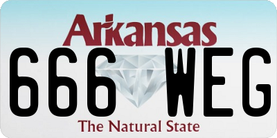 AR license plate 666WEG