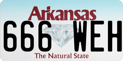 AR license plate 666WEH