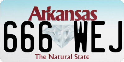 AR license plate 666WEJ