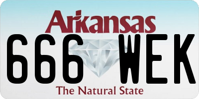 AR license plate 666WEK