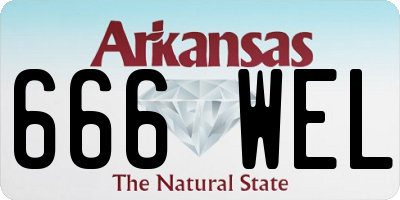 AR license plate 666WEL