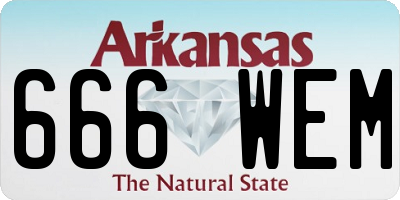 AR license plate 666WEM