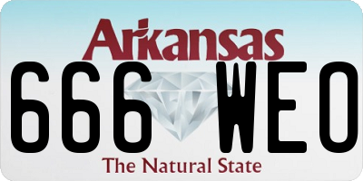 AR license plate 666WEO