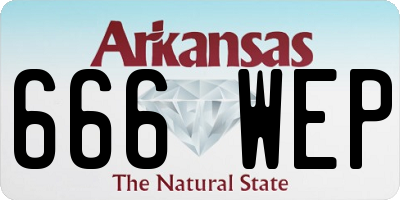 AR license plate 666WEP