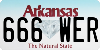 AR license plate 666WER