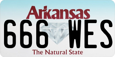AR license plate 666WES
