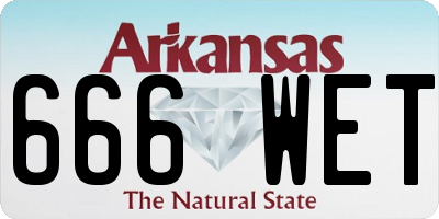 AR license plate 666WET