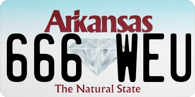 AR license plate 666WEU