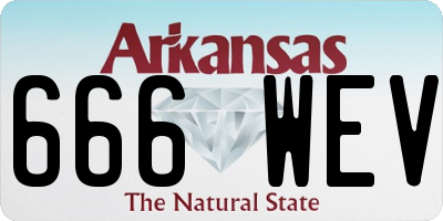 AR license plate 666WEV