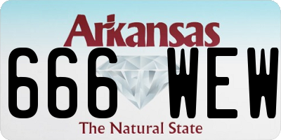 AR license plate 666WEW
