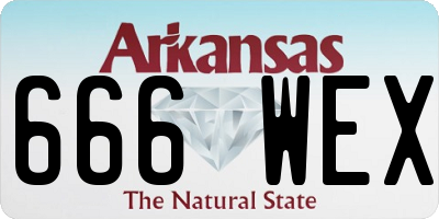 AR license plate 666WEX