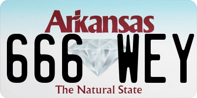 AR license plate 666WEY
