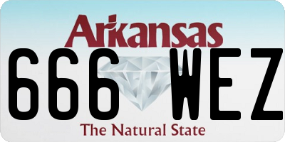 AR license plate 666WEZ