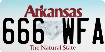 AR license plate 666WFA