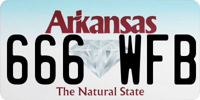 AR license plate 666WFB