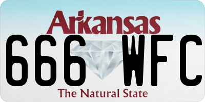 AR license plate 666WFC
