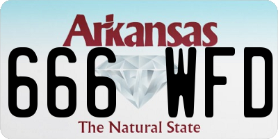 AR license plate 666WFD
