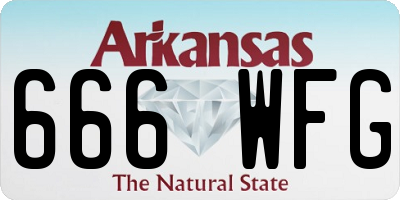 AR license plate 666WFG