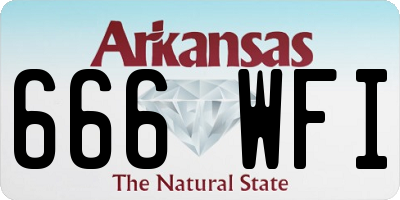 AR license plate 666WFI
