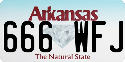 AR license plate 666WFJ