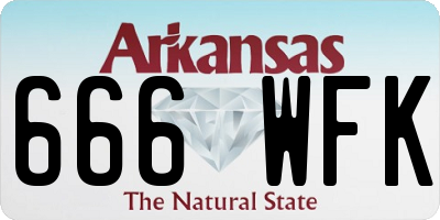 AR license plate 666WFK