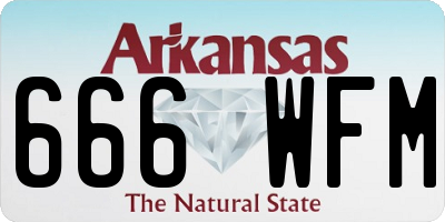 AR license plate 666WFM