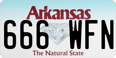 AR license plate 666WFN