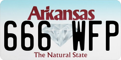 AR license plate 666WFP
