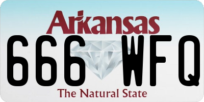 AR license plate 666WFQ