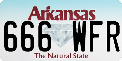 AR license plate 666WFR