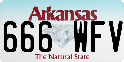 AR license plate 666WFV