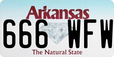 AR license plate 666WFW