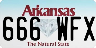 AR license plate 666WFX
