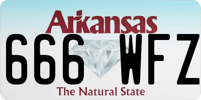 AR license plate 666WFZ