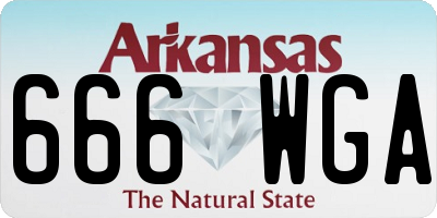 AR license plate 666WGA