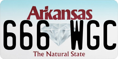 AR license plate 666WGC