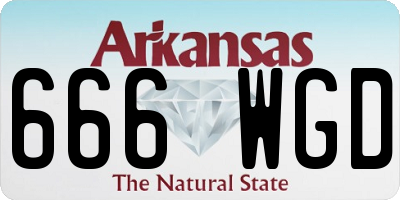 AR license plate 666WGD