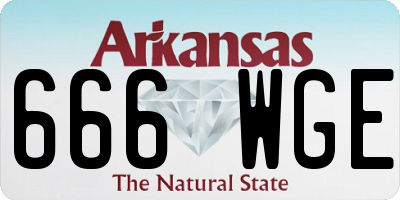 AR license plate 666WGE