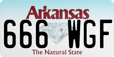 AR license plate 666WGF