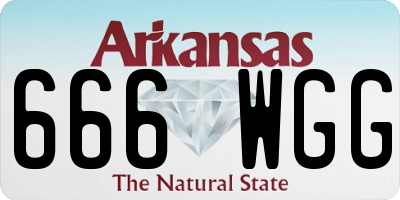 AR license plate 666WGG