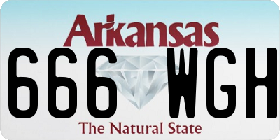 AR license plate 666WGH