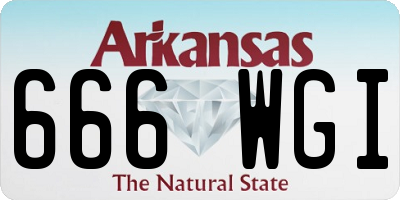 AR license plate 666WGI