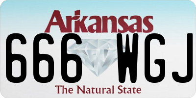 AR license plate 666WGJ