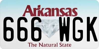 AR license plate 666WGK