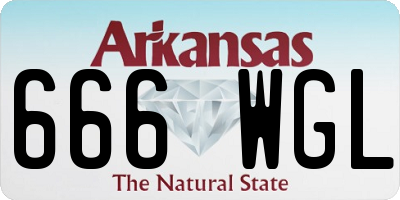 AR license plate 666WGL