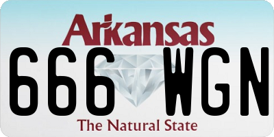 AR license plate 666WGN