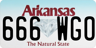 AR license plate 666WGO
