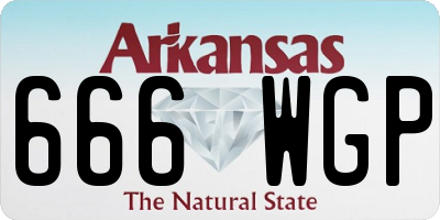 AR license plate 666WGP