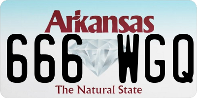AR license plate 666WGQ