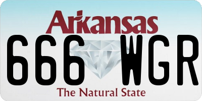 AR license plate 666WGR